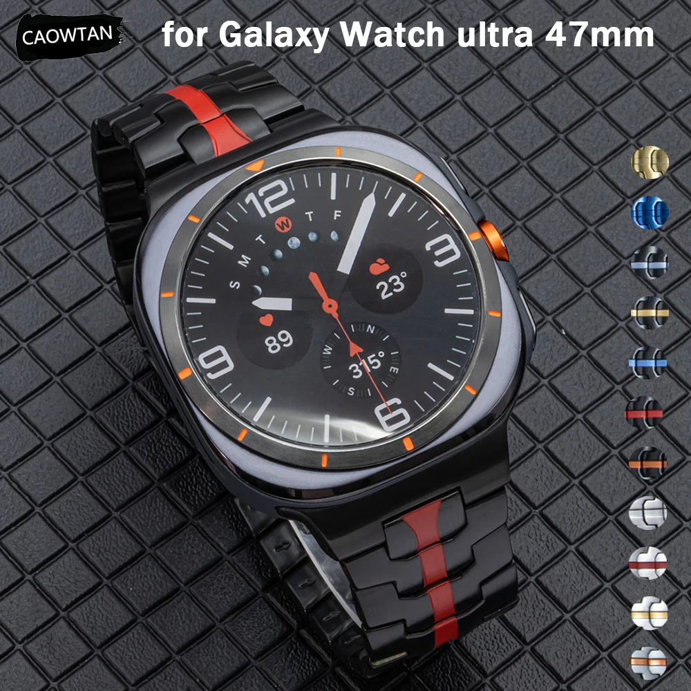 

Ремешок из нержавеющей стали 316L для Samsung Galaxy Ultra 47 мм, металлический ремешок для часов, браслет для Galaxy Watch Ultra, аксессуары для ремешка 47 мм