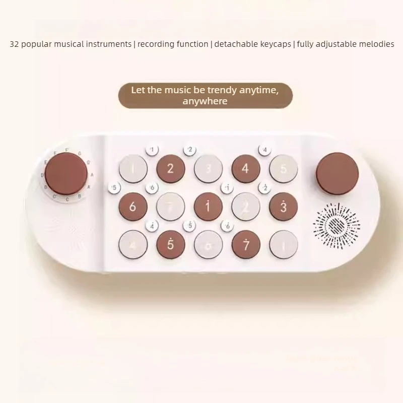 Portable Pocket Music Keyboard Piano with Recording Function Adjustable Melodies Toy Musical Instrument Children Birthday Gift