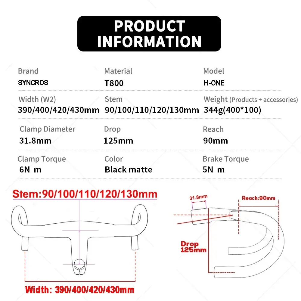 SYNCROS-Carbon Aero Integrated Handlebars Screws, Bar Stem, Bar Screws, 31.8mm Diameter and 28.6mm Converter