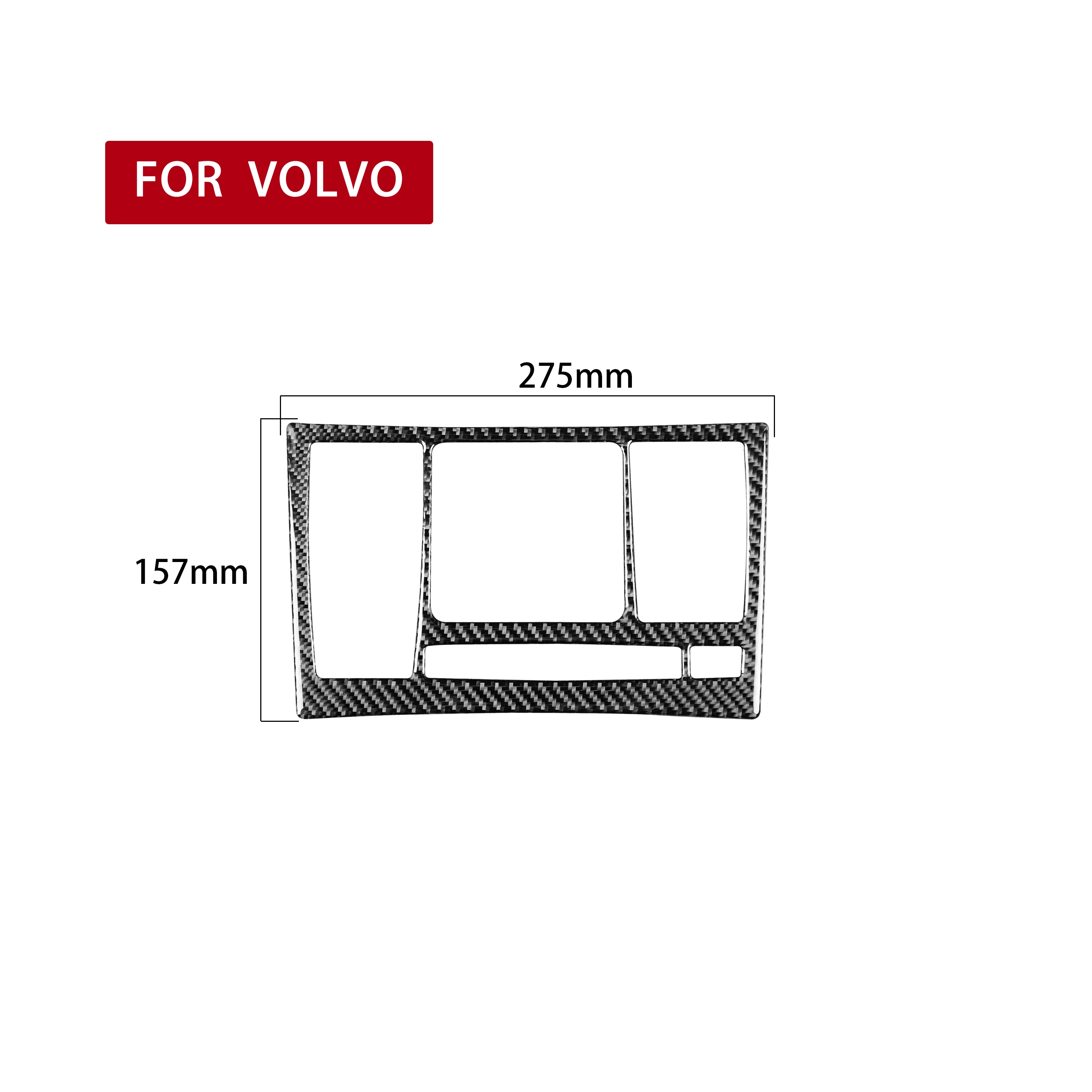 For Volvo XC90 2003-2014 Carbon Fiber Sticker Central Control CD Player Wood grain Panel Button Switch Interior Car Accessories