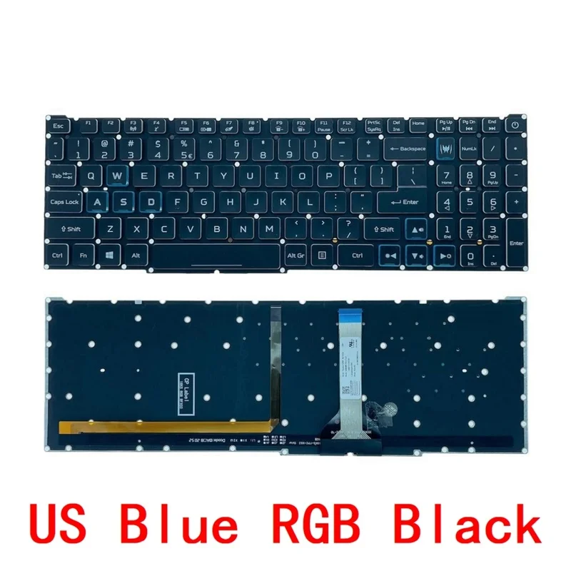 New US Russian Spanish Laptop RGB Keyboard For Acer Nitro 5 AN515-56 AN515-57 AN515-45 Predator Helios 300 PH315-54