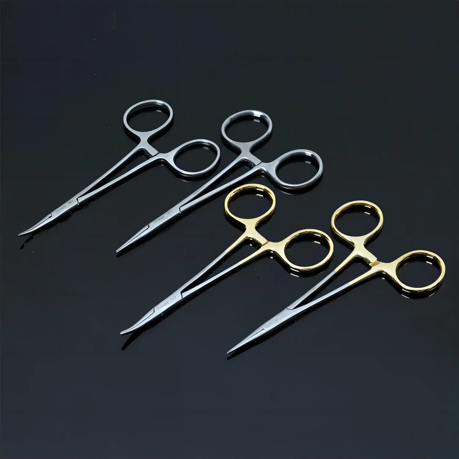 Hemostat Halsted-щипцы от комаров, изогнутые прямые 1x2 зубья из нержавеющей стали микрохирургические артериальные щипцы инструменты