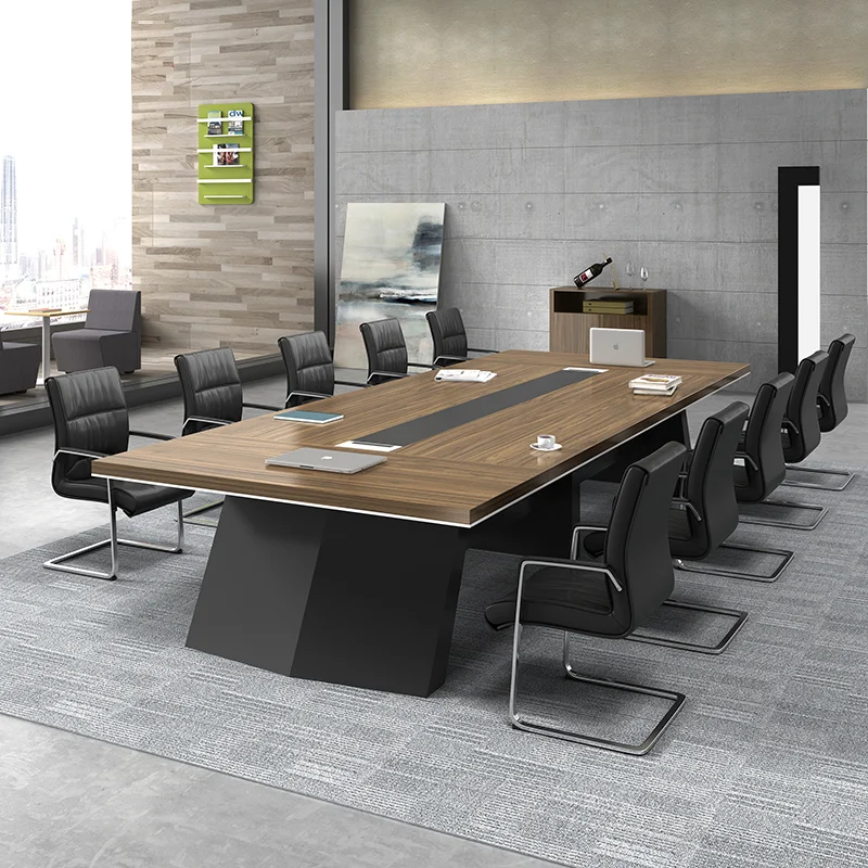 Modern office furniture Conference table Office building Apartment school Stylish expandable wooden conference table