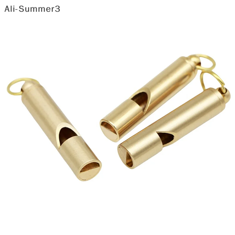 Brass Whistle High Decibel Portable Outdoor Whistle Hiking Camping Life-Saving Whistle Referee Training Whistles Outdoor Gadgets