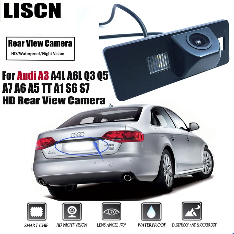 

HD Rear View Camera For Audi A3 A4L A6L Q3 Q5 A7 A6 A5 TT A1 S6 S7 Night Vision Waterproof Backup Parking Reversing Camera