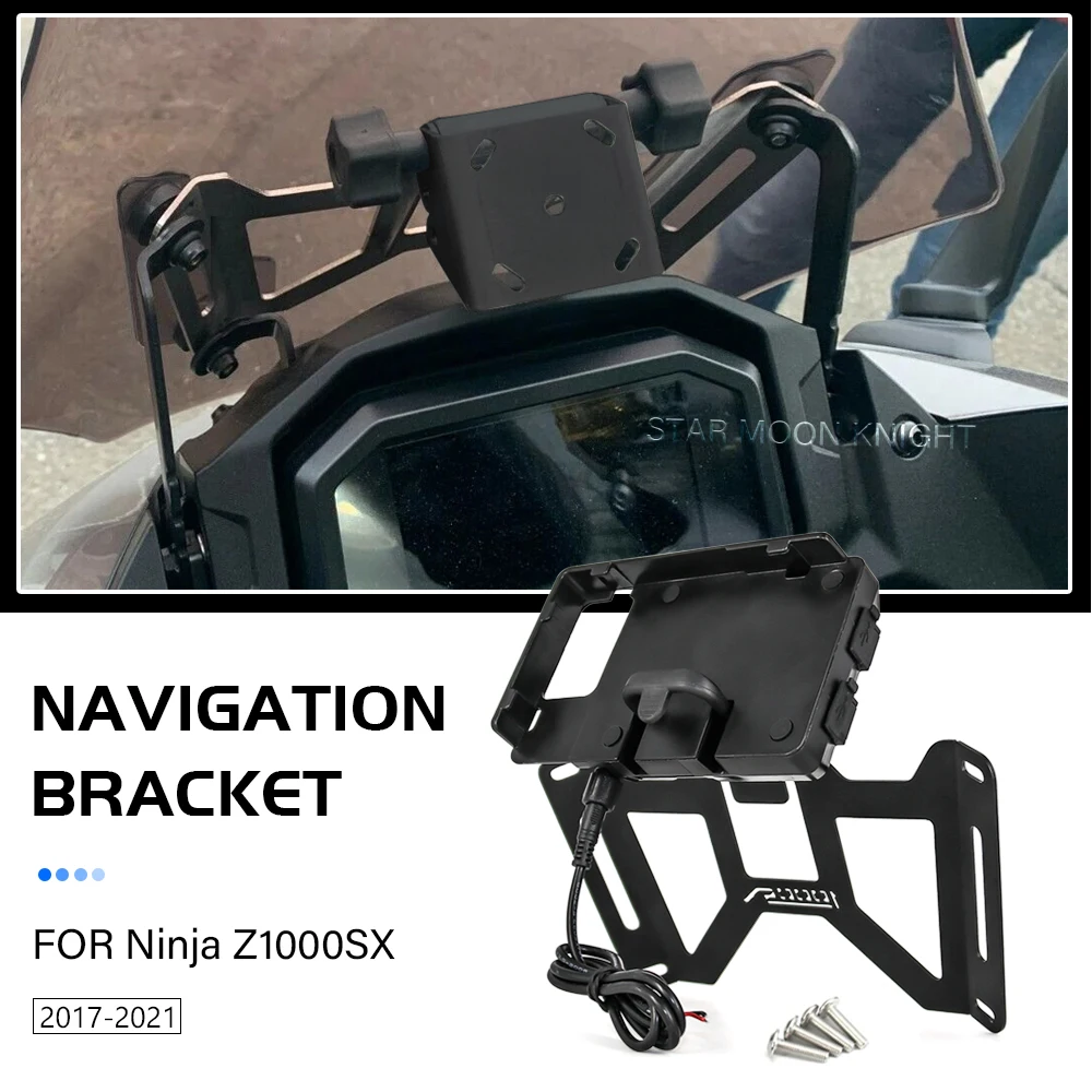 Motorcycle Navigation Bracket Support For Kawasaki Ninja Z1000SX Z1000 Z 1000 SX 2017 2018 2021 GPS Mobile Phone Holder Stand