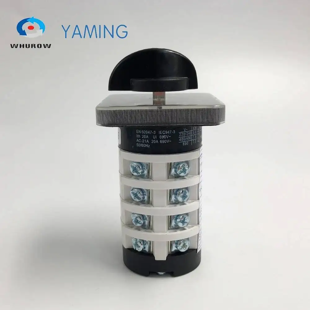 كام التبديل YMZ12-20/4 الكهربائية 0-8 مواقف الفضة الاتصال الإغلاق 20A 690 فولت 4 أقطاب التحكم الروتاري التحول Interuptor #3