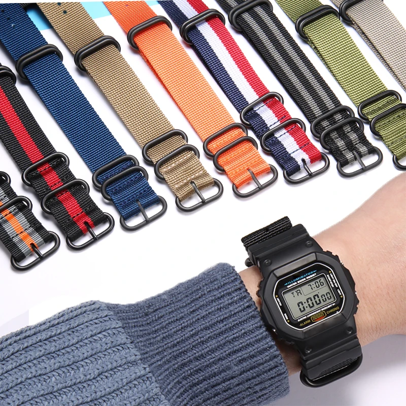 Nylon Conversion Strap Adapter Suitable For Casio 16mm series GA2100 GA700 GA400 GA100 GSL100 GW9400 Bracelet Watch Band