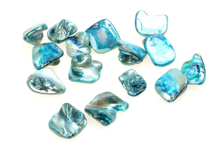 OlingArt 12 TEILE/LOS Farbige Natürliche Muscheln AB Farbe Lose Perlen 15x13mm-18x16mm HEIßER Verkauf, Die DIY Schmuck Zubehör – Detail 1