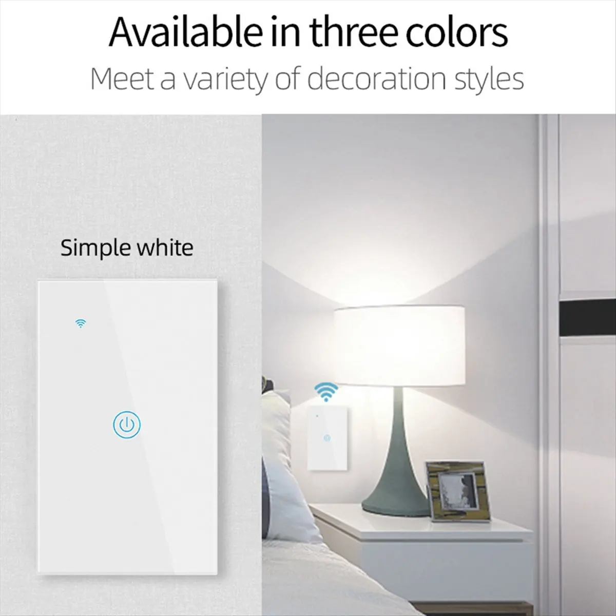 HowAA87 Matter WIFI Smart Switch US Touch Switch 4 Gang Smart Home Life Wall Switch Support Alexa Google Voice Smart APP