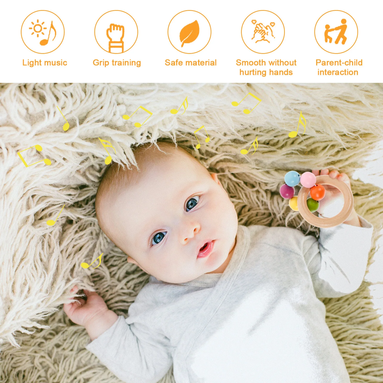 ของเล่นเขย่ามือเด็ก 2 ชิ้น ช่วยพัฒนาการเคลื่อนไหวมือ ฝึกการจับ สร้างความผ่อนคลาย กระตุ้นประสาทสัมผัส เสริมพัฒนาการด้านมอเตอร์สกิล