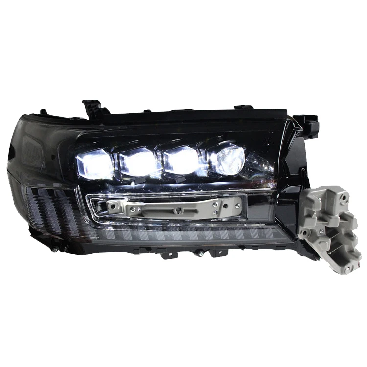 Actualización de matriz LED, conjunto de faro delantero de 4 lentes para Toyota LAND CRUISER Lc200 fj200 2016-2019, lámpara de cabeza plug and play