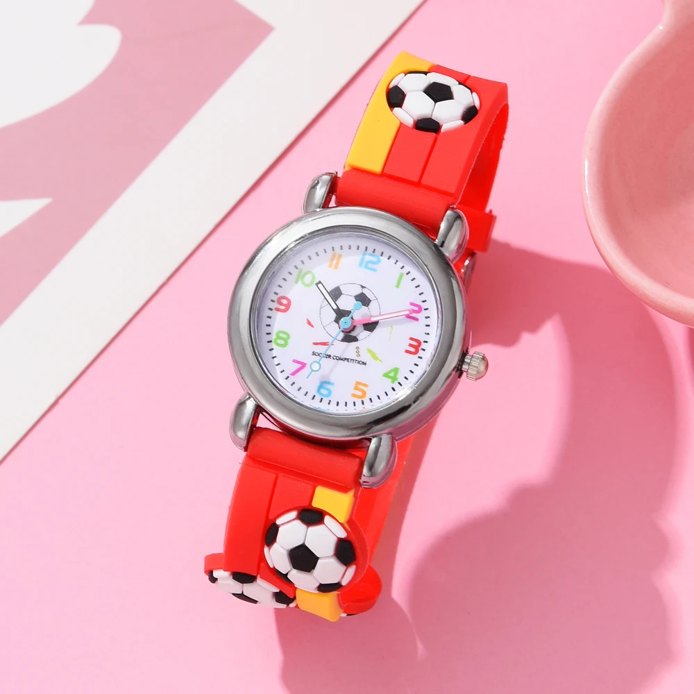 1PC Kids Watches Cartoon Watches Pink Silicone Quartz Wristwatch Birthday Gift Girl Boy Children Study Time Girl Watch Reloj