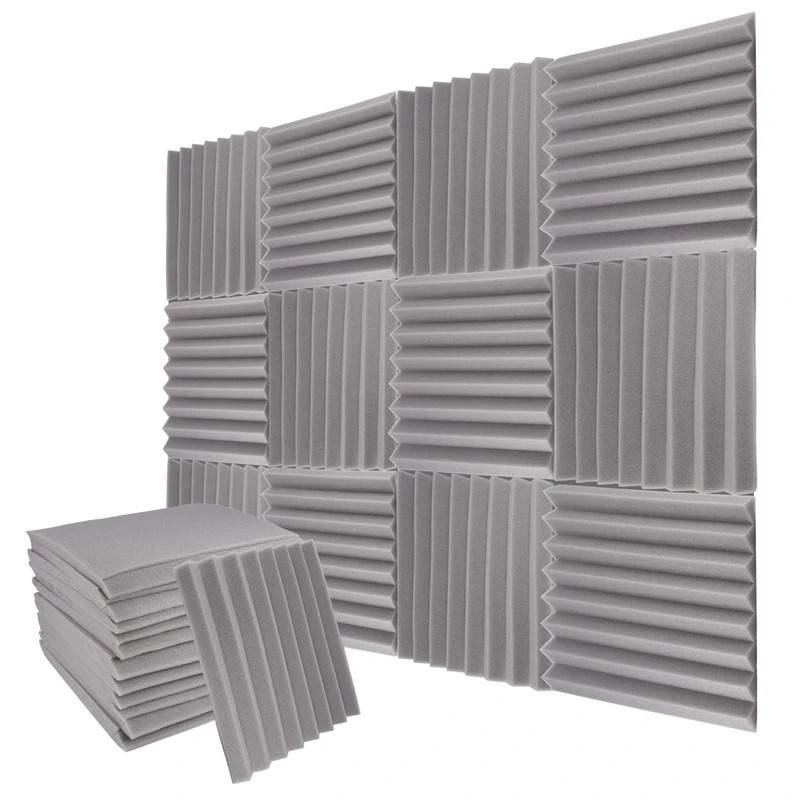 24Pack 1 Inch X 12 Inch X12 Inch Soundproof Foam Panels Sound Absorbing Insulation For Recording Studio, Gaming Room