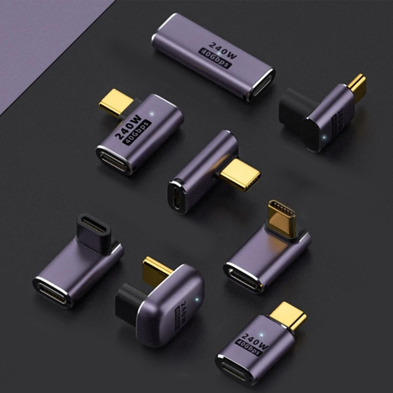 PD240W USB4.0 Type C to USB C Fast Charging Adapter Converter 40Gbps Data Sync Connector 8K@60Hz USB C OTG Adapter for MacBook