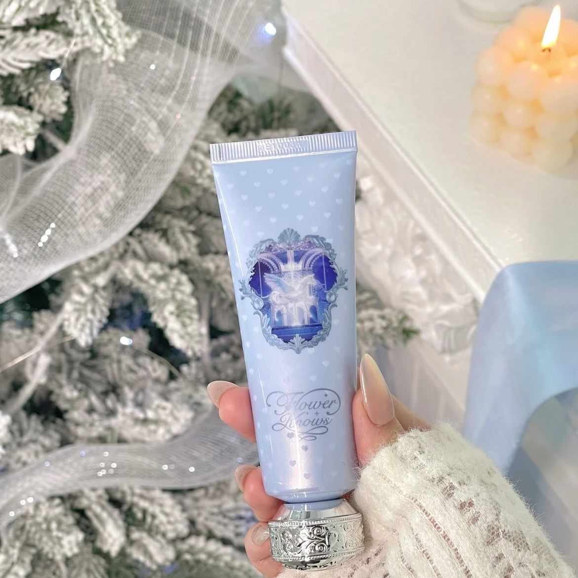 Flower Knows Christmas Limited Crème pour les mains parfumée Fraise Cupidon Collection Hydratant Hydratant Adoucissant Lotion pour les mains Holid