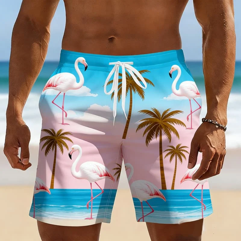 Men's Artistic Elegant Vibrant Lush Artistic Nature Print Casual Shorts Casual Fashion For Daily Wear And Summer Outings