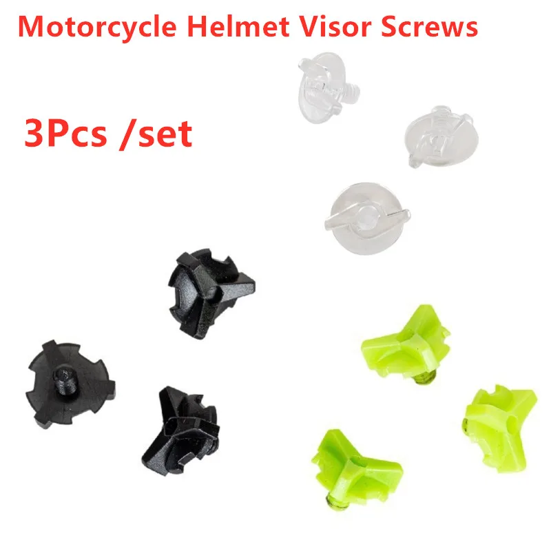 3Pcs Universal Motorcycle Helmet Visor Screws Helmet Accessories Plastic Visor Screw Motorcycle Helmet Replacement Screws