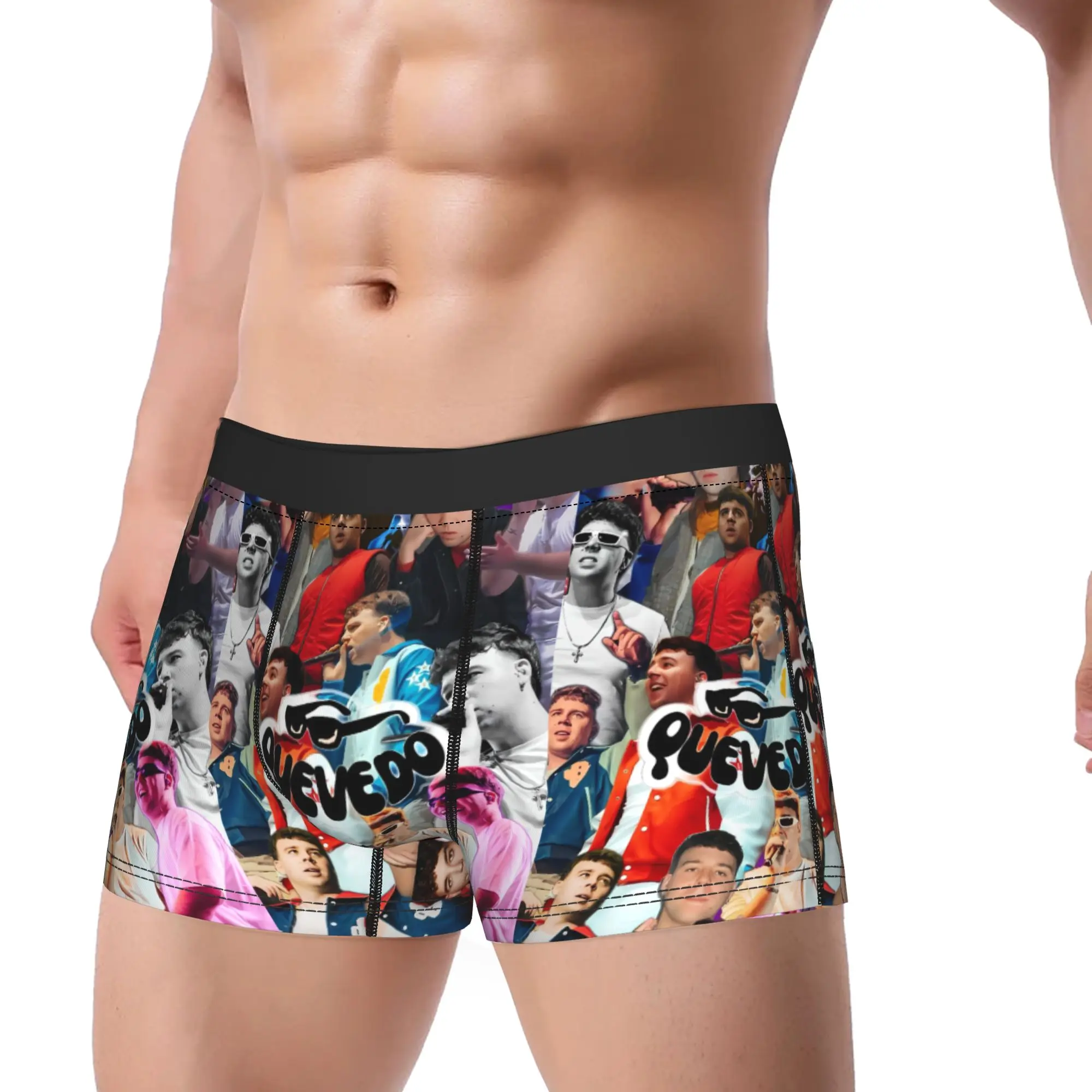 Rapper Quevedo Shorts Briefs  Underwear Trenky Men's Soft Trend Boxershorts Printed Oversize Panties