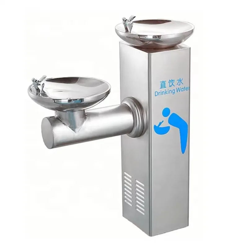 Outdoor Direct Drinking Stainless Steel Water Dispenser Stand Drinking Ambient Water Fountain With Filter For Park Playground