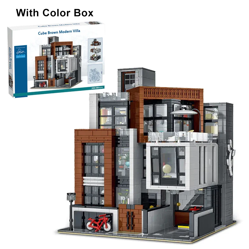 مجموعات مباني منزل الفيلات الحديثة عرض المدينة العمارة الكورية نمط وحدات المباني كتل التجمع أطقم منمذجة هدية 3433 قطعة