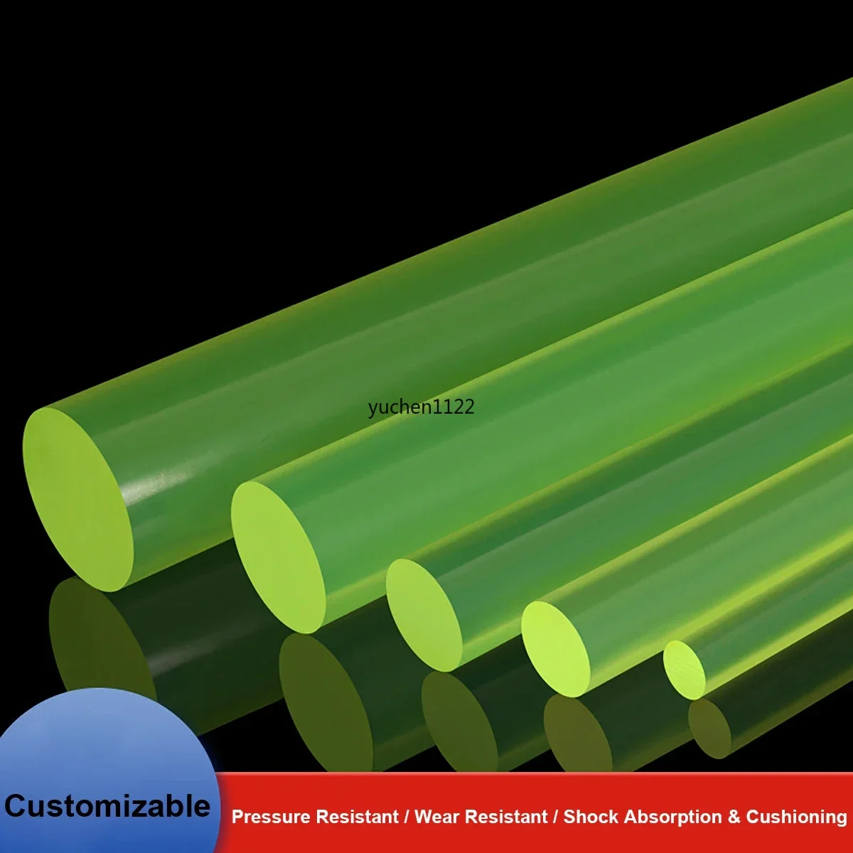 1Pcs Solid PU Polyurethane Rod Diameter 2/3/4/5/6/8/10 - 55mm Hardness 80A Shore Elastic Stretch Sticks Plastic Rod Length 500mm