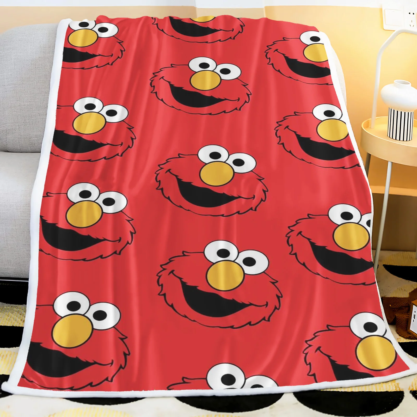 Sesame Street Furry Custom Blanket Luxury Plush Blankets Throw Baby  Winter Fleece Microfiber Fabric Modern Printed