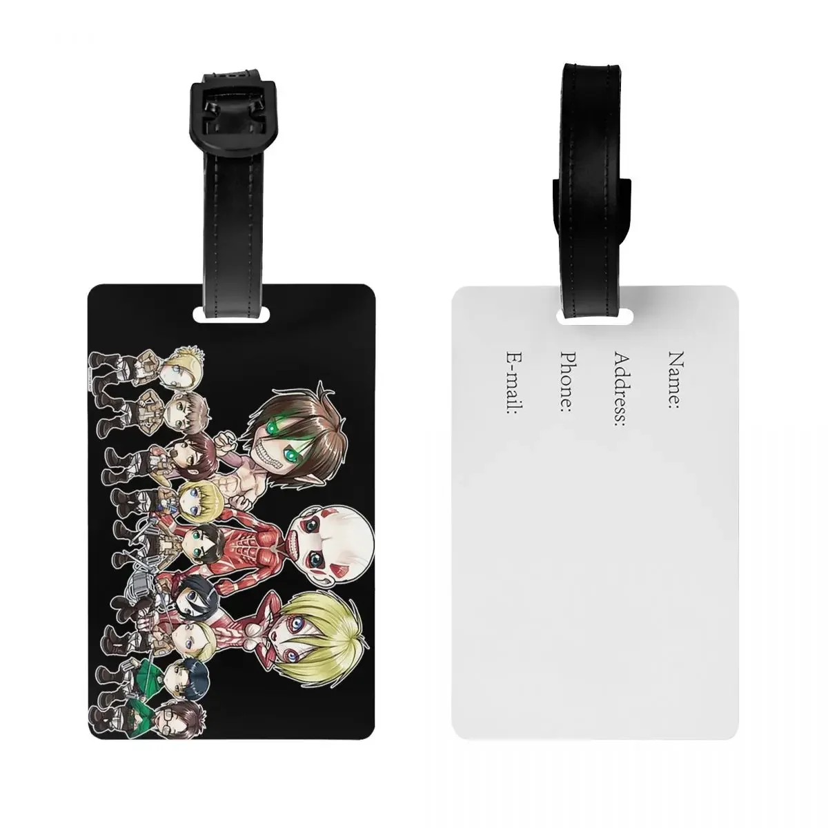 هجوم على تيتان اليابان الكرتون أجنحة الحرية علامات الأمتعة اكسسوارات السفر الأمتعة الصعود علامة التسمية حامل معرف اسم العنوان