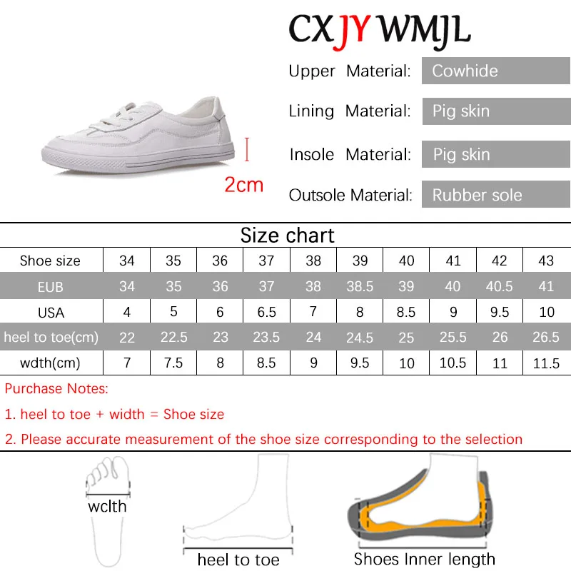 CXJYWMJL Women Cowhide Casual Sneakers Spring Lightweight Vulcanized Shoes Ladies Genuine Leather Skate Shoes Soft Sole Flats