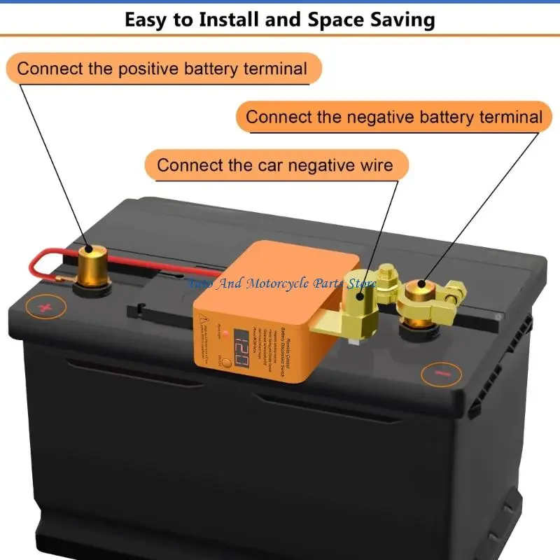 P9FD Remote Battery Disconnect Switches 12V 240A Car Killing Switches Antitheft Remote