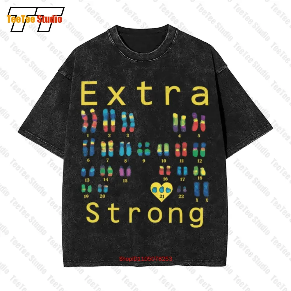 Extra Strong Chromosomes Trisomy 21 Xx Vintage Oversized T-Shirt 6K9K