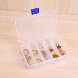 5/6-grid Portable Plastic Hair Clips Jewelry Storage Box Accessories Organizer Household Travel Supplies With Dust Proof