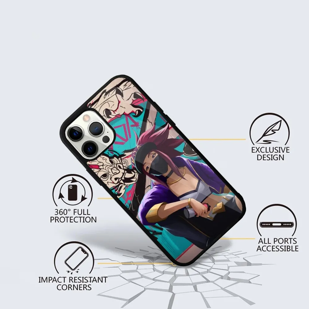 Leagues Of Legend KDA Akali Phone Case For iPhone 16,15,14,13,12,11,Plus,Pro,Max Mini Magsafe Magnetic Wireless Charging