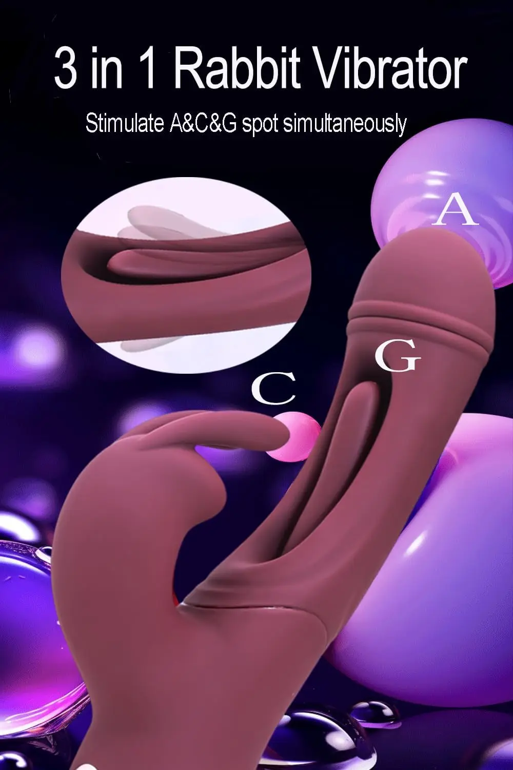 กระต่ายหญิงVibrator,12 กระพือ & 11 Tapping & 12 รูปแบบการสั่นสะเทือนThrusting DildoสําหรับG Sport Clitoral,ชาร์จAdul