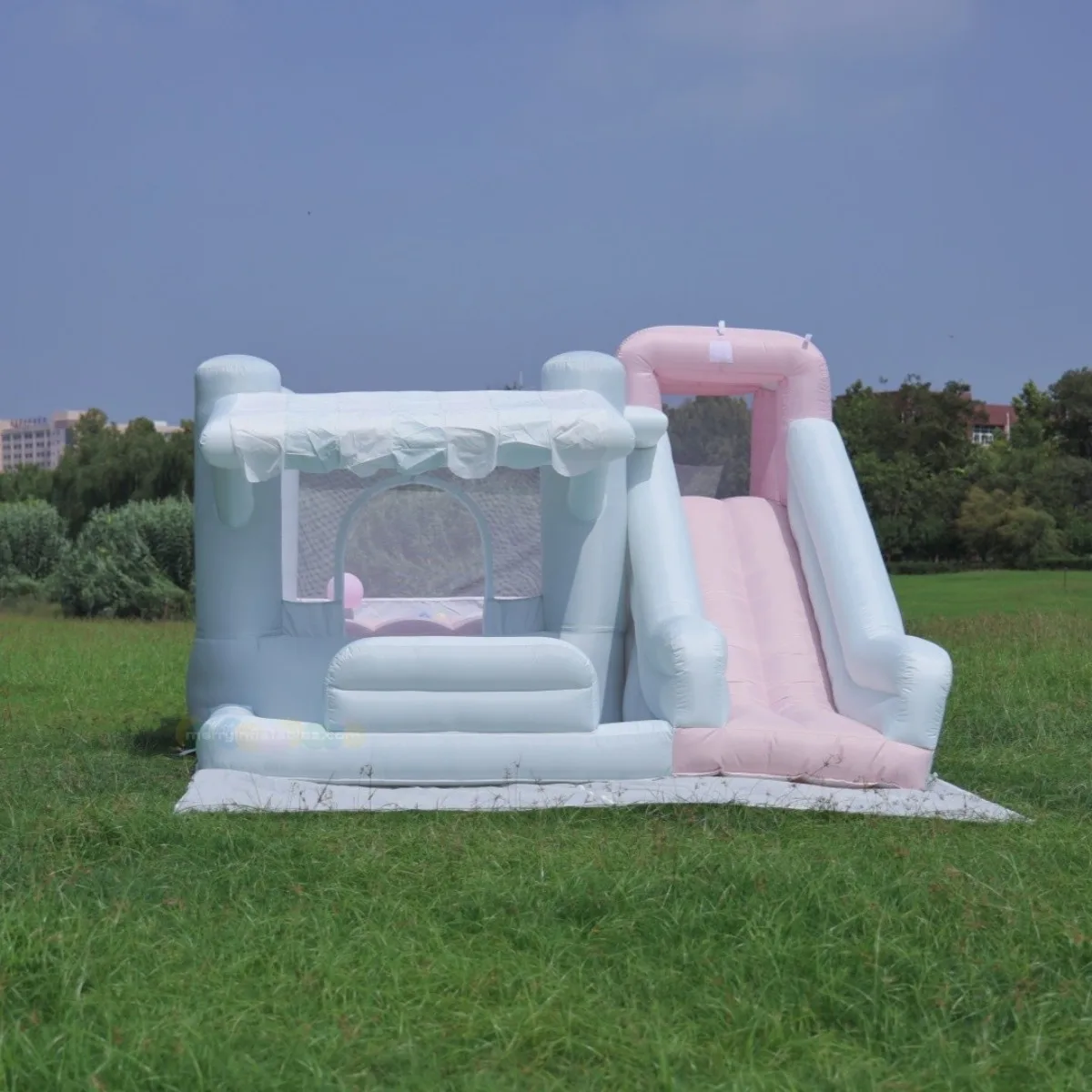 Toddler Mini Inflatable Playhouse Bounce House Playground slide combo with ball pit pool inflatable playing room