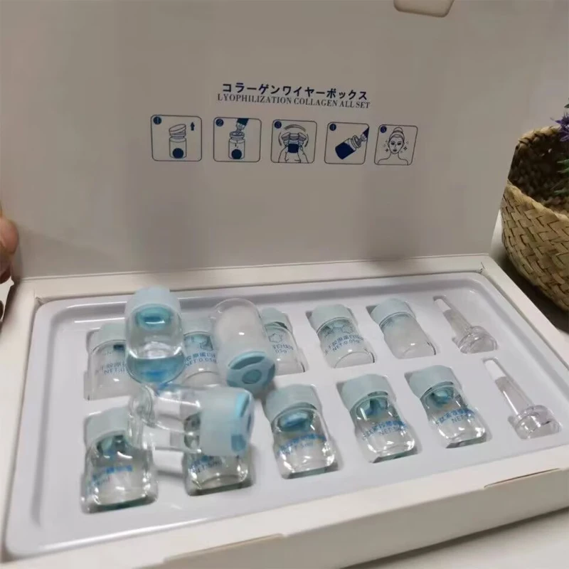 

10Pcs/Box Facial Hydrolyzed Silk Collagen Ball Set Polypeptide Moisturizing Skin Rejuvenation Pore Shrinkage Essence Skin Care