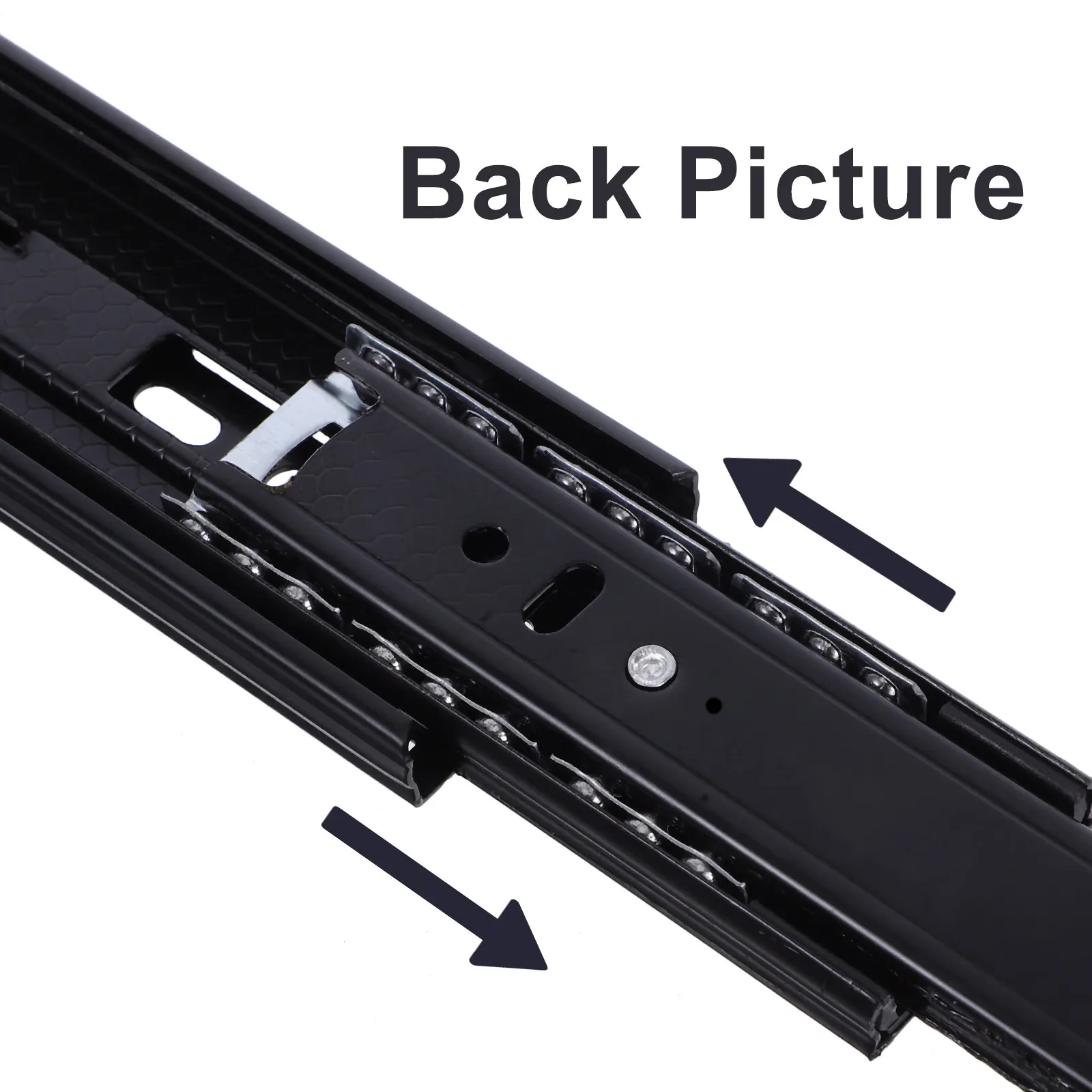 Wardrobe Rail Heavy Duty 3-Section Silent Damping Sliding Rail Steel Ball Bearings Cabinet Drawer Track Smooth Quiet Operation