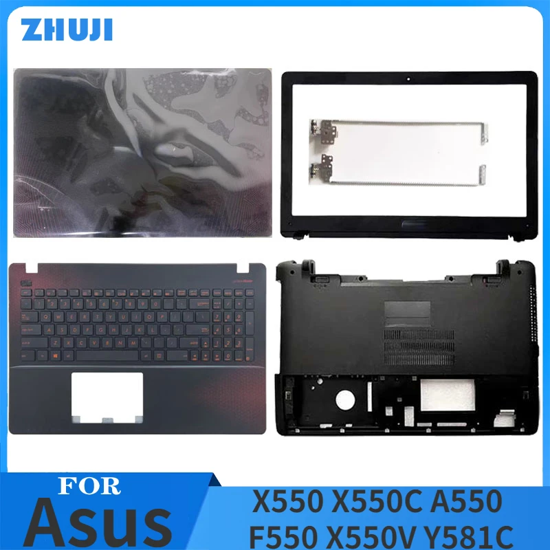 New For Asus X550 X550C A550 F550 X550V Y581C LCD Back Cover/ Front Bezel/Palmrest Upper/HINGES Cover