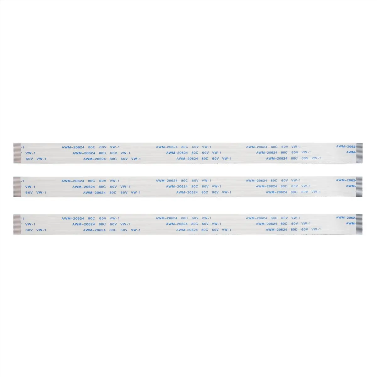 AAAE 3 Pcs 0.5mm Pitch 200mm Length 24 Pin Flexible Flat Cables