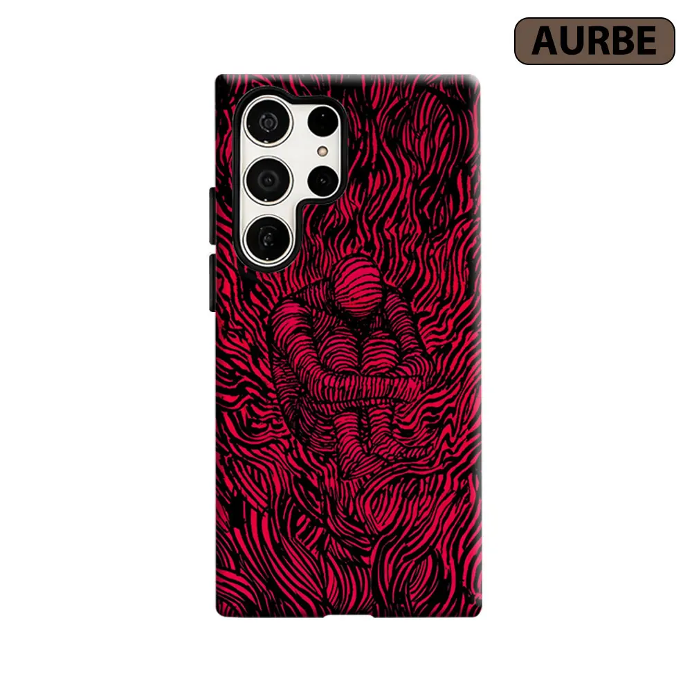 Dark Swirl Figure Phone Case For Samsung Galaxy S26 S25 S24 S23 Ultra Plus HD Hard Double Layer Film Cover