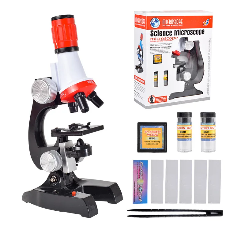 

Children Science Learning Microscope Preschool Toy Set LED 1200x Home School Science Experiment Kit Education Science Toys Gifts