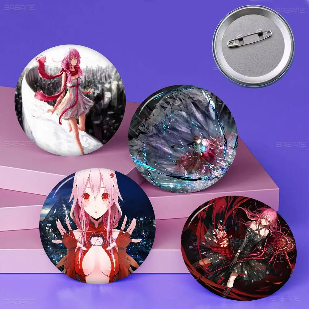 Guilty Crown Soft Button Pin Bright Printed Icon Gift For Friends Badge Collar Brooch Lapel Pin Metal