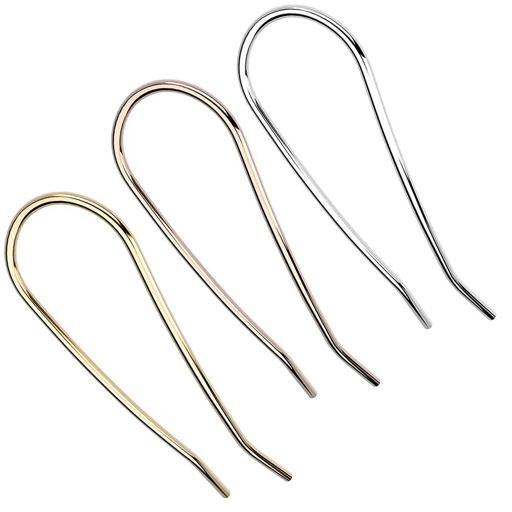 

Набор из 3 U-образных заколок для волос из сплава для женщин, простые заколки для фиксации прически, аксессуар для вечеринок, украшение для волос, женская шпилька для волос