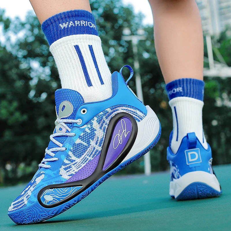 高品質男性バスケットボールシューズ女性ブランドデザインバスケットボールスニーカー男性屋外ゴム滑り止めスポーツトレーニングシューズ男性