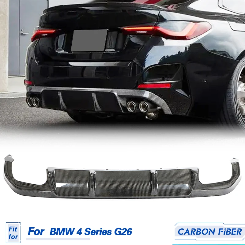 

Car Rear Bumper Diffuser Lip Spoiler Carbon Fiber For BMW 4 Series G26 420i 430i 440i Gran Coupe M Sport 2021 2022 Rear Lip