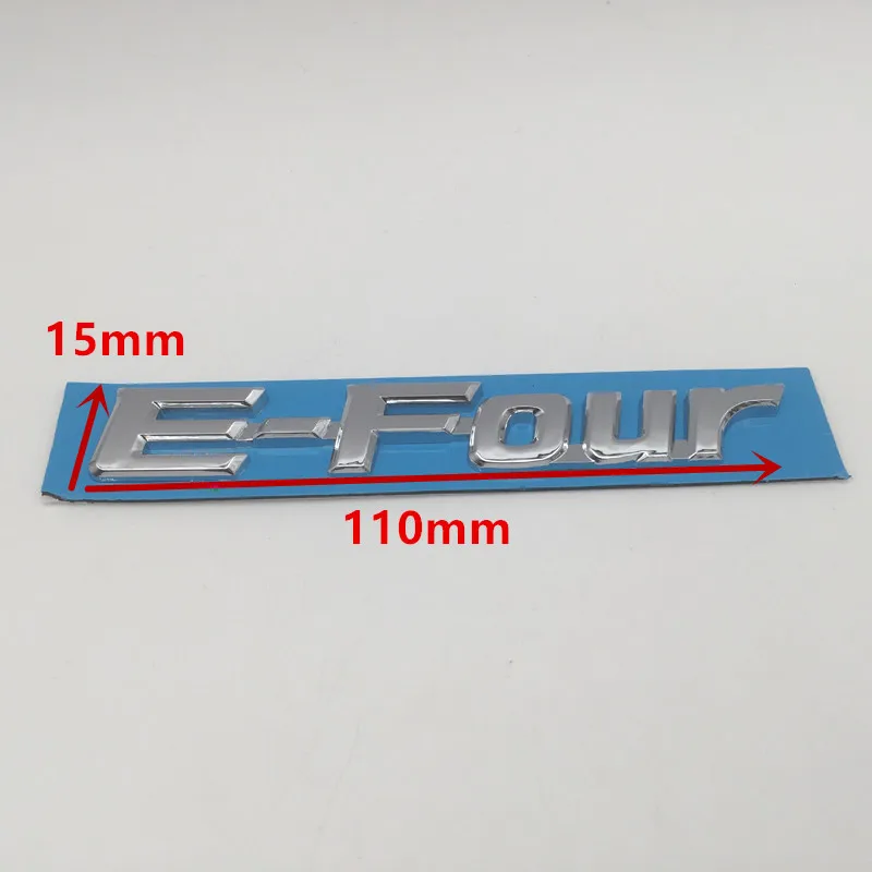 1pcs 3D ABS high quality E-four Efour car emblem letters badge Rear tail Trunk sticker Decal styling auto Accessories