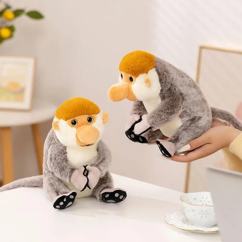 

Monkey Plush Stuffed Toys Monkey Plush Doll Sleep Aid Huggable Realistic Soft Doll Collectible Kids Toys For Bedroom Living Room