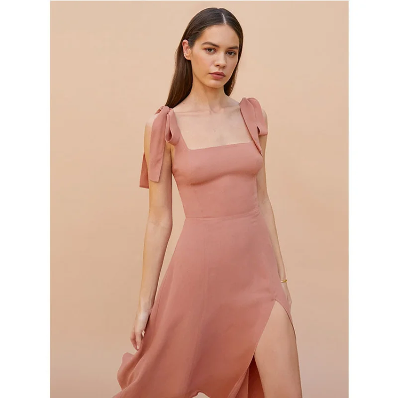 

Spot GoodsN306 RefRayon Dress2025Summer New French Retro Style European and American Women's Fashion