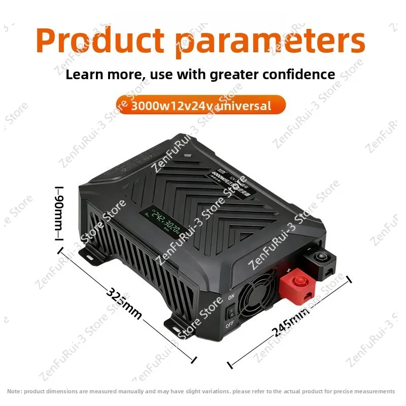 Car Inverter 12V/24V to 220V3000W High Power Universal Inverter Sine Wave Power Converter