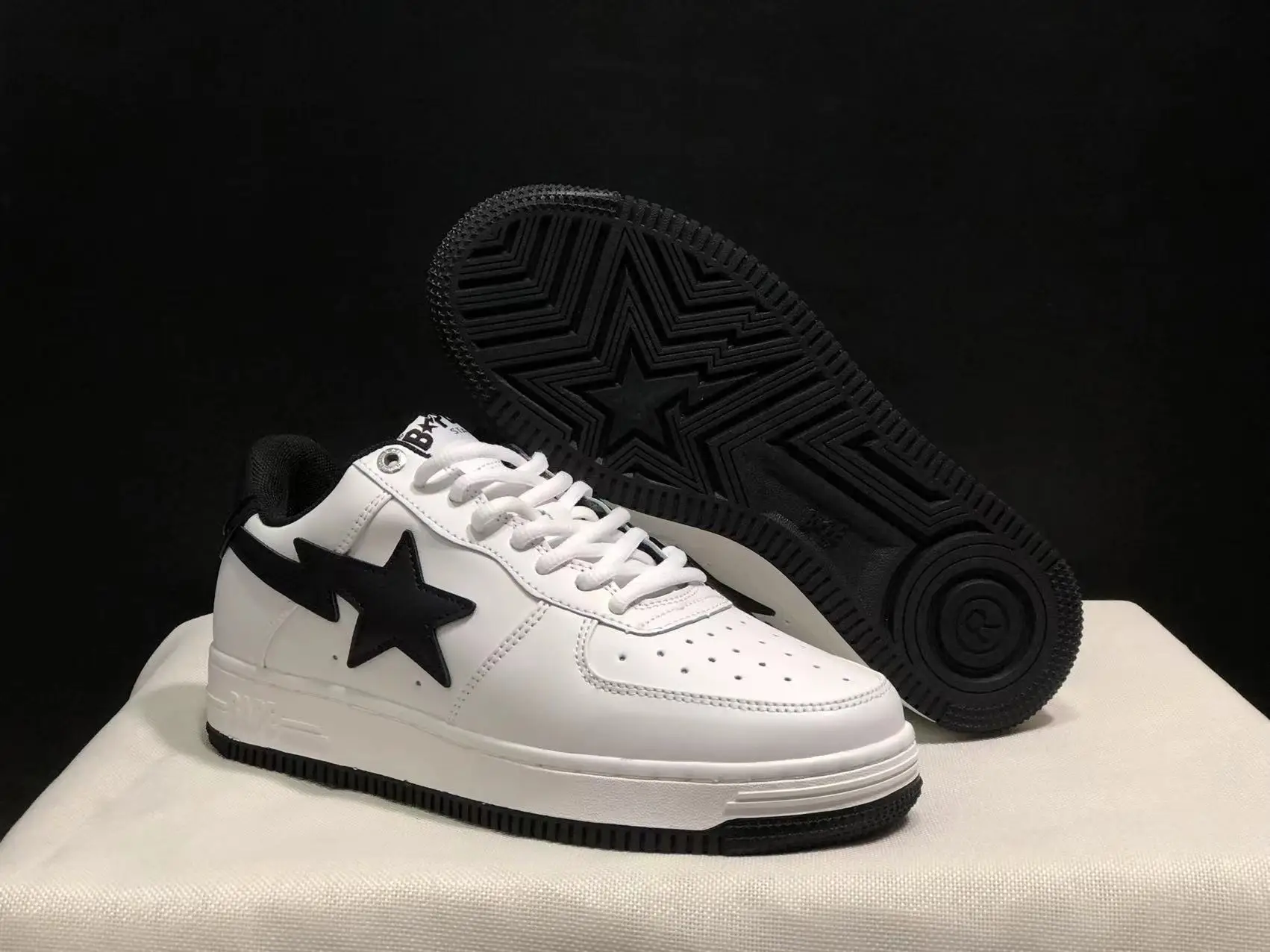 Original Bape Sta Men All Black Shark BAPESTA Casual Plarfom Shoes Unisex Women Slip-Resistant Outdoor Soft Walking Sneakers